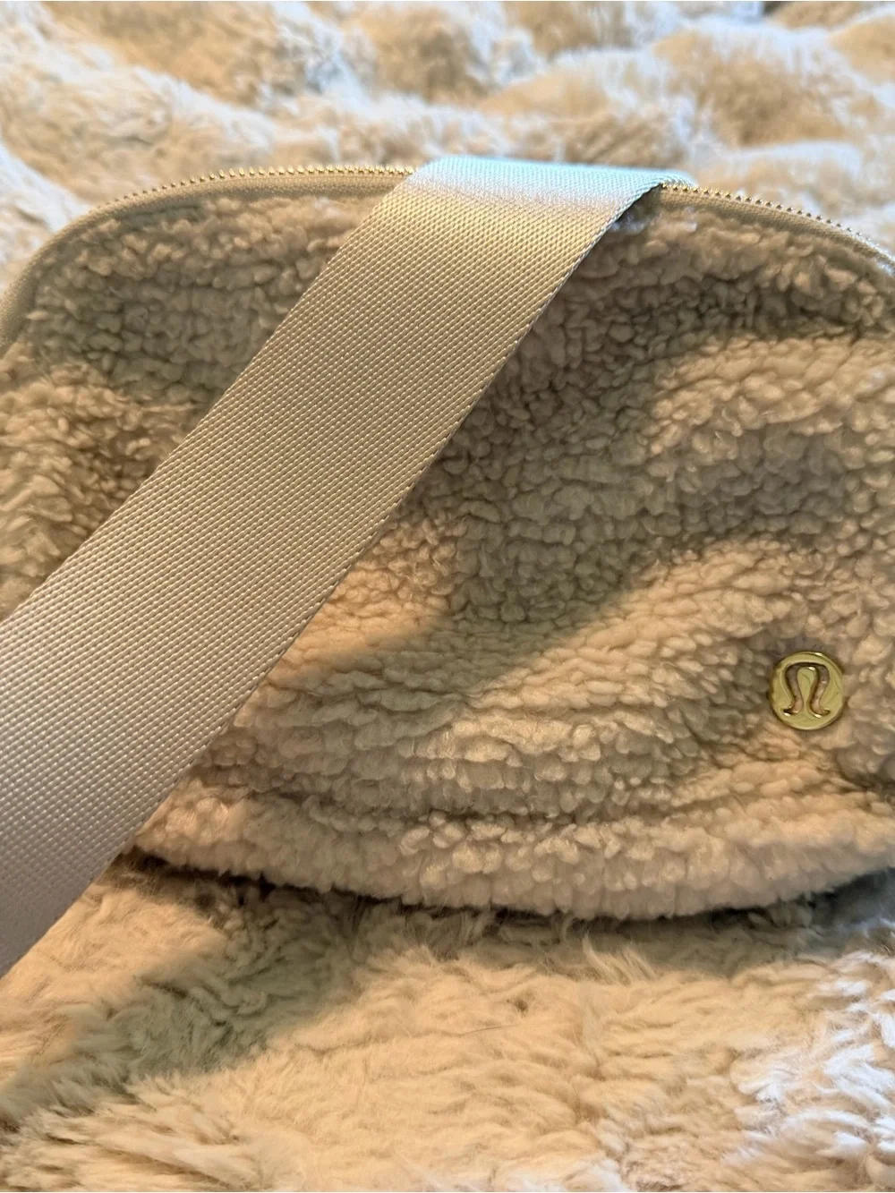 lululemon athletica Cream Sherpa Crossbody Bag